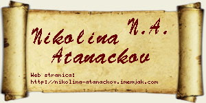 Nikolina Atanackov vizit kartica